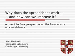 Metaphor: typewriting; application: spreadsheet