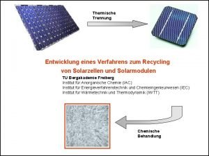 Thermische trennung definition