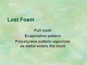 Lost Foam Full mold Evaporative pattern Polystyrene pattern