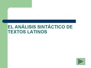 Analizador de textos en latin