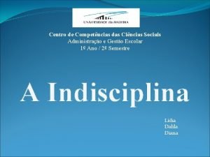 Centro de Competncias das Cincias Sociais Administrao e