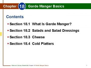 Chapter 18 garde manger basics answer key Chapter 18 garde manger basics answer key