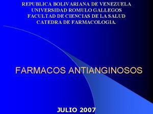 REPUBLICA BOLIVARIANA DE VENEZUELA UNIVERSIDAD ROMULO GALLEGOS FACULTAD