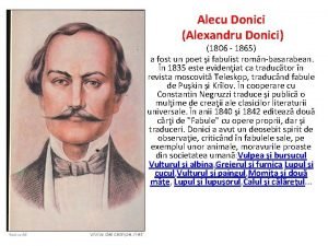 Alecu Donici Alexandru Donici 1806 1865 a fost