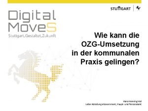 Wie kann die OZGUmsetzung in der kommunalen Praxis