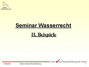 Seminar Wasserrecht II Beispiele www 11302020 Kirsten Harneid