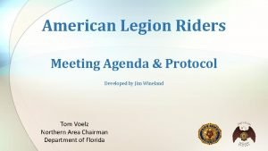 American legion meeting protocol