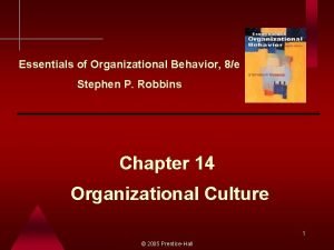 Essentials of Organizational Behavior 8e Stephen P Robbins