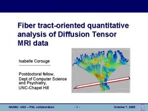 Fiber tractoriented quantitative analysis of Diffusion Tensor MRI