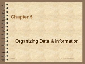 Organizing data definition