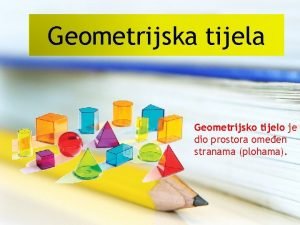 Prizma geometrijsko tijelo Prizma geometrijsko tijelo