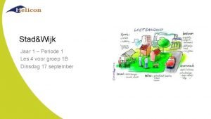 StadWijk Jaar 1 Periode 1 Les 4 voor