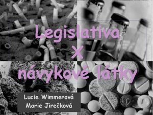 Legislativa X nvykov ltky Lucie Wimmerov Marie Jirekov