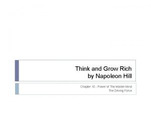 Think and grow rich chapter 10