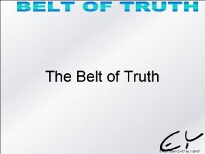 Belt of truth examples