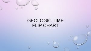 Rubric for designing geological time scale
