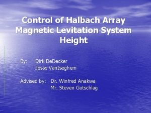 Halbach array levitation