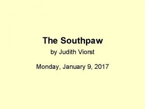 The southpaw by judith viorst