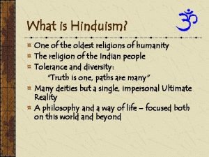 What is hinduism What is hinduism