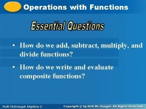 Add and subtract functions