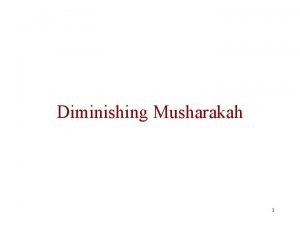 Diminishing musharakah example