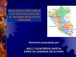 EDUCACION PARA NIOS CON DISCAPACIDAD EN EL SISTEMA
