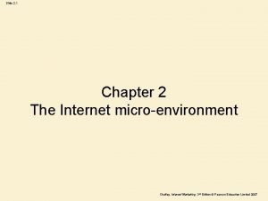 Slide 2 1 Chapter 2 The Internet microenvironment