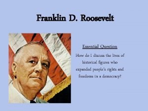 Franklin d roosevelt