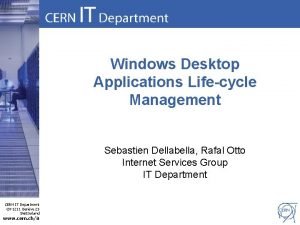 Desktop lifecycle management