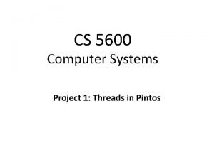 Pintos project 1