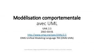 Modlisation comportementale avec UML 2 5 2015 03