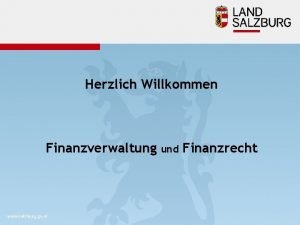 Herzlich Willkommen Finanzverwaltung und Finanzrecht Agenda Info heutiger