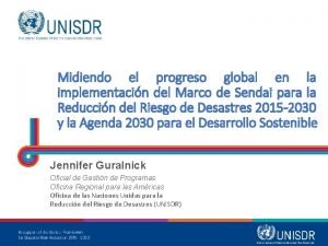 Midiendo el progreso global en la implementacin del