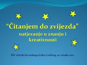 itanjem do zvijezda natjecanje u znanju i kreativnosti