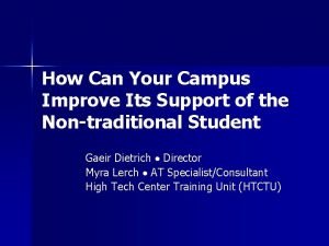 How Can Your Campus Improve Its Support of
