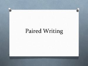 Paired writing