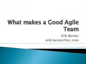 Good agile team