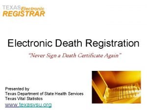 Ter death certificate