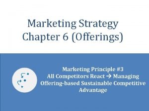 Marketing Strategy Chapter 6 Offerings Marketing Principle 3