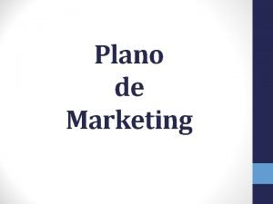 Etapas de plano de marketing