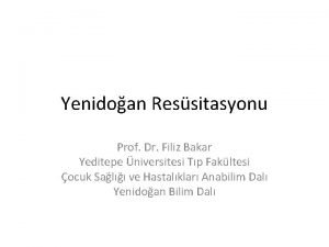 Yenidoan Ressitasyonu Prof Dr Filiz Bakar Yeditepe niversitesi