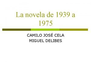 Novela de 1939 a 1975