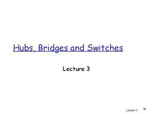 Hubs Bridges and Switches Lecture 3 1 Interconnecting