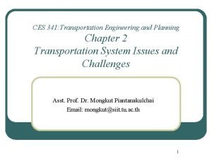 CES 341 Transportation Engineering and Planning Chapter 2