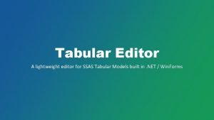 Tabular editor advanced scripting