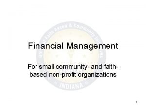 Financial management software for faith-based organizations