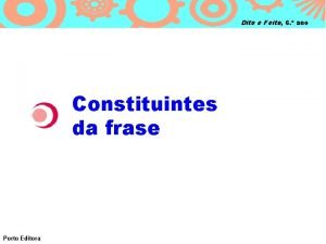 Elementos constituintes da frase