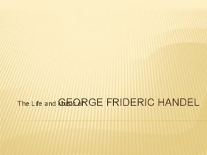 George frideric handel compositions
