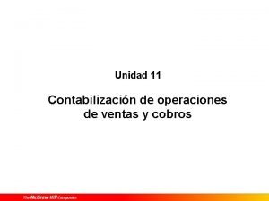 Unidad 11 Contabilizacin de operaciones de ventas y