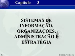 Captulo 3 SISTEMAS DE INFORMAO ORGANIZAES ADMINISTRAO E